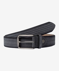 Brax Woven Fine Texture Riem Donker Grijs