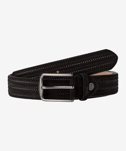 Brax Woven Fine Texture Riem Zwart