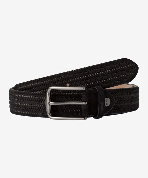 Brax Woven Fine Texture Riem Zwart