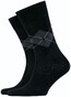 Burlington Argyle Check Socks Black