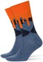 Burlington Argyle Drippy Socks Denim Blue