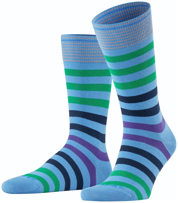 Burlington Blackpool Socks Linen Blue