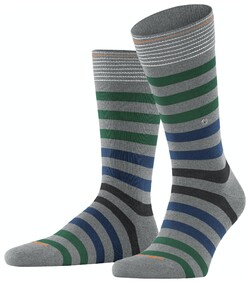 Burlington Blackpool Striped Socks Marengo