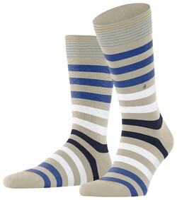 Burlington Blackpool Striped Sokken Cappuccino Melange