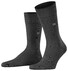 Burlington Dublin Socks Deep Dark Anthracite Melange