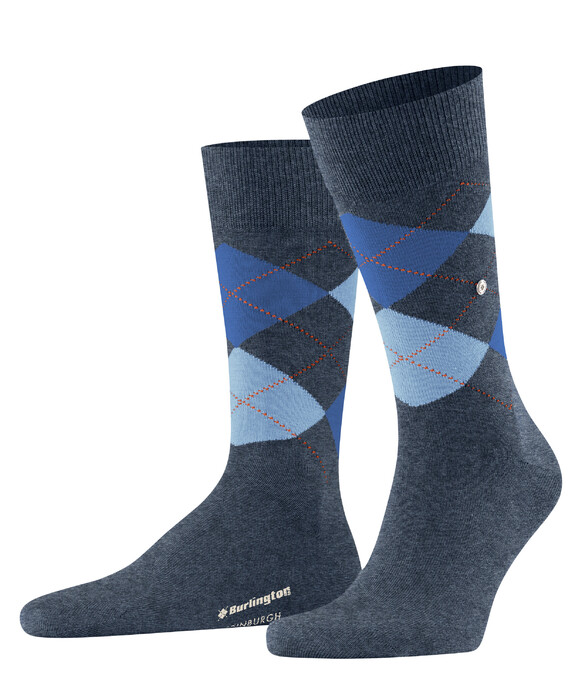 Burlington Edinburgh Socks Dark Blue Extra Melange