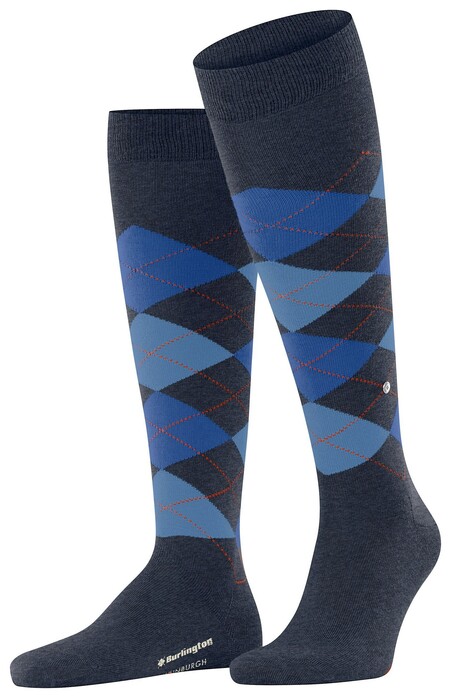 Burlington Edinburgh Socks Dark Blue Extra Melange