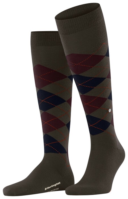 Burlington Edinburgh Socks Dark Brown