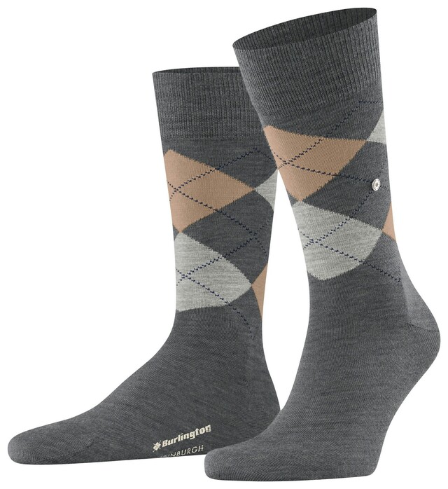 Burlington Edinburgh Socks Dark Gray