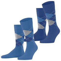 Burlington Everyday Argyle 2Pack Sokken Cornflower Blue