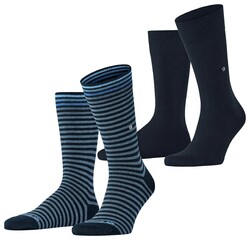 Burlington Everyday Stripe Solid 2Pack Sokken Marine