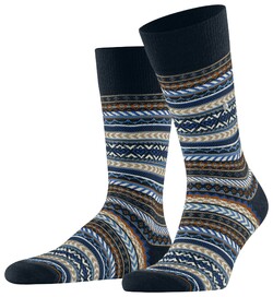 Burlington Fair Isle Fantasy Sokken Marine