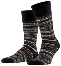 Burlington Fair Isle Fantasy Sokken Zwart