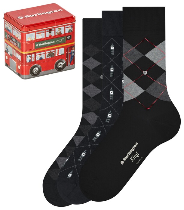 Burlington Gift Set British Box 3Pack Socks Assortment