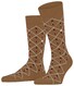 Burlington Guard Fantasy Check Socks Brown Sugar