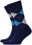 Burlington Illusion Tweed Socks Marine