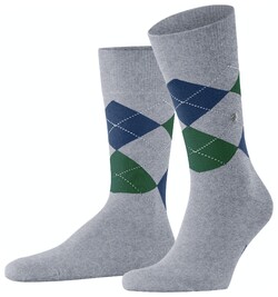 Burlington King Argyle Socks Arctic Melange