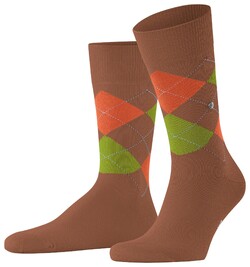 Burlington King Argyle Socks Cinnamon