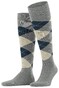 Burlington King Argyle Socks Extra Light Grey Melange