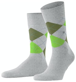 Burlington King Argyle Sokken Light Grey Melange