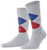 Burlington King Check Socks Grey