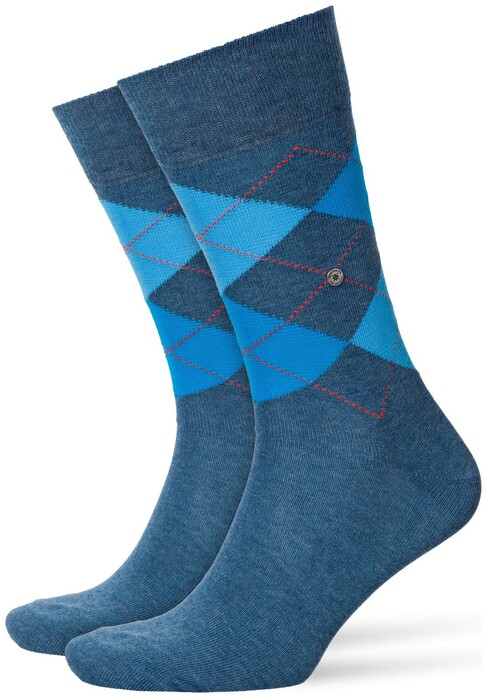 Burlington King Socks Sokken Denim Blue