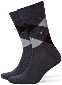 Burlington King Socks Sokken Zwart-Antraciet