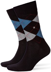 Burlington King Socks Sokken Zwart Melange