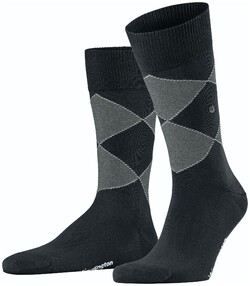 Burlington Kingston Check Socks Black