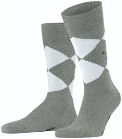 Burlington Kingston Check Socks Light Grey
