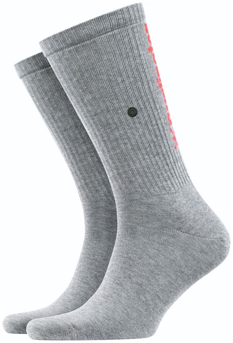 Burlington Logo Back Socks Light Grey