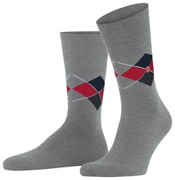 Burlington Multi King Argyle Socks Grey