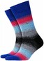 Burlington Ombre Stripe Socks Deep Blue Melange