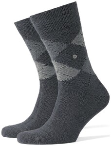 Burlington Preston Socks Grey Melange Black