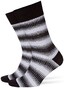 Burlington Rainbow Stripe Socks Black Melange Dark
