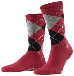 Burlington Rib Court Argyle Check Socks Oxford Color