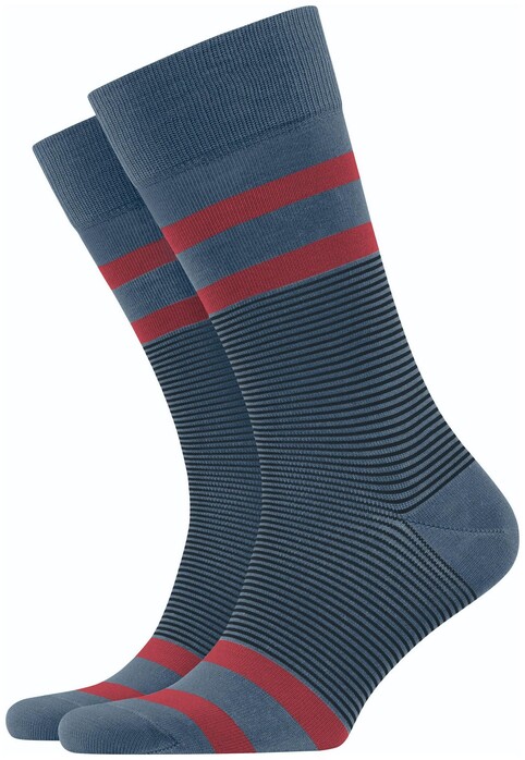 Burlington Stripe Socks China Blue