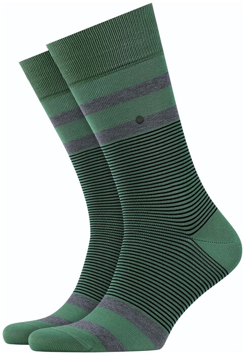 Burlington Stripe Socks Khaki Green