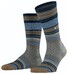 Burlington Striped Socks Extra Dark Grey Melange