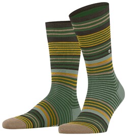 Burlington Striped Socks Sokken Asperge
