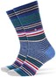 Burlington Striped Socks Sokken Dark Marine