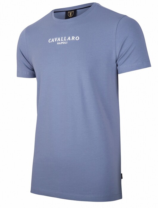 Cavallaro Napoli Albaretto Tee T-Shirt Midden Blauw