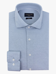 Cavallaro Napoli Ancona Jersey Uni Cotton Shirt Greyblue