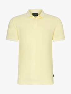 Cavallaro Napoli Andriano Fine Stripe Contrast Polo Lichtgeel