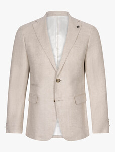 Cavallaro Napoli Arezzo Herringbone Jacket Colbert Zand