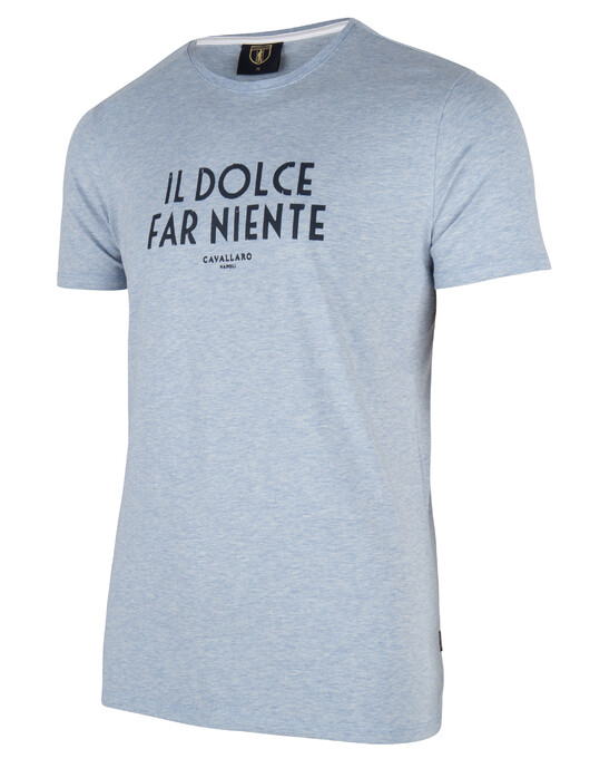 Cavallaro Napoli Ariosto Tee T-Shirt Licht Blauw