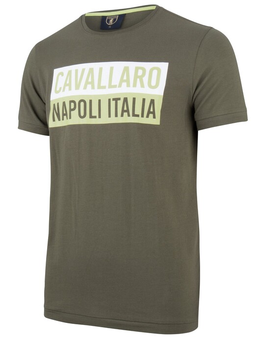 Cavallaro Napoli Augusto Tee T-Shirt Dark Green