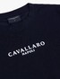Cavallaro Napoli Bari Tee Front Logo T-Shirt Donker Blauw