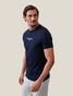 Cavallaro Napoli Bari Tee Front Logo T-Shirt Donker Blauw