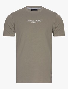 Cavallaro Napoli Bari Tee Front Logo T-Shirt Licht Groen